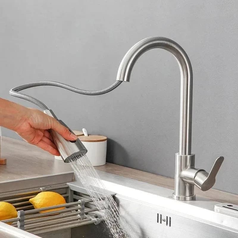 Pull-Out Hot & Cold Kitchen Tap